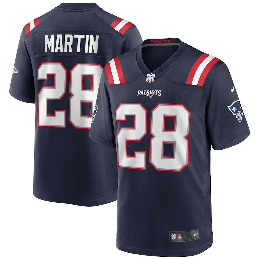 Men New England Patriots 28 Curtis Martin Nike Navy Game Retired Player NFL Jersey